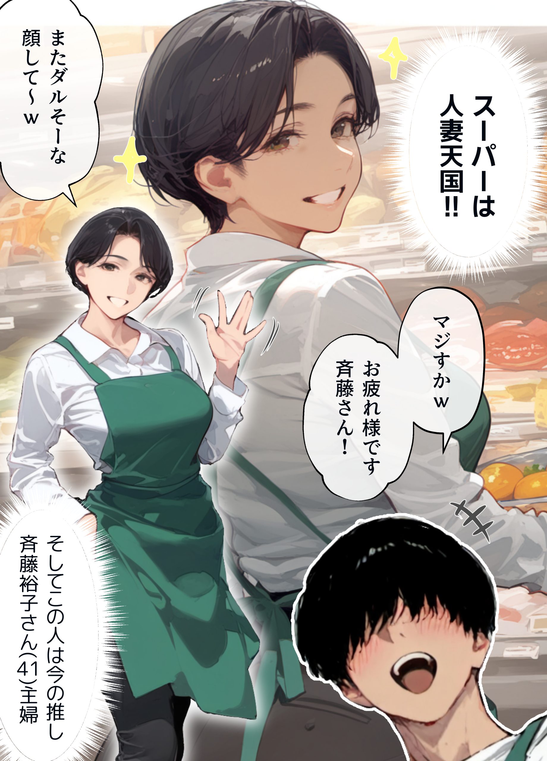 エロ漫画「バ先のパート主婦(41)を家に連れ込んだら10年ぶりの汗だく本気セックスで巨乳首ビン勃ち放尿アクメした話」無料体験版2