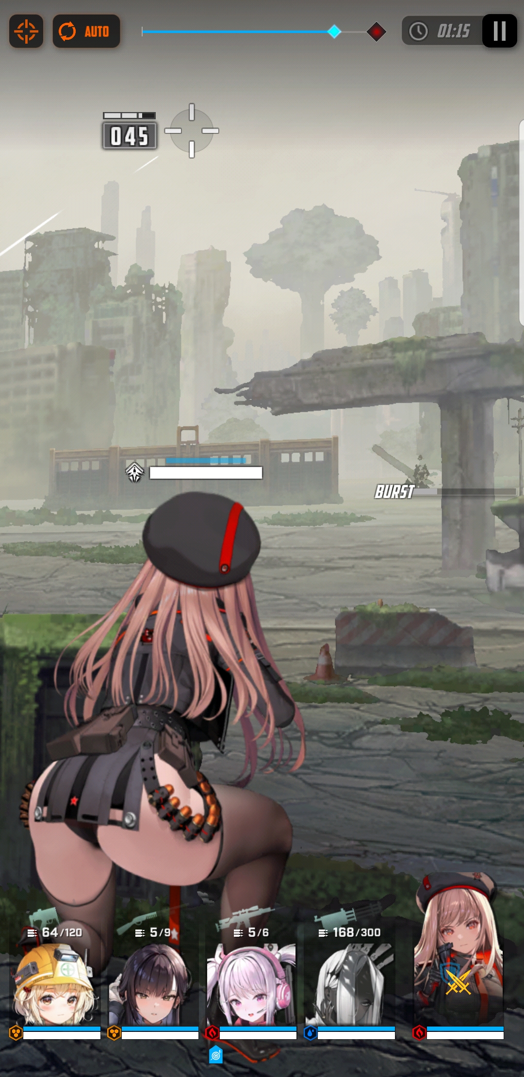 NIKKEの戦闘画面