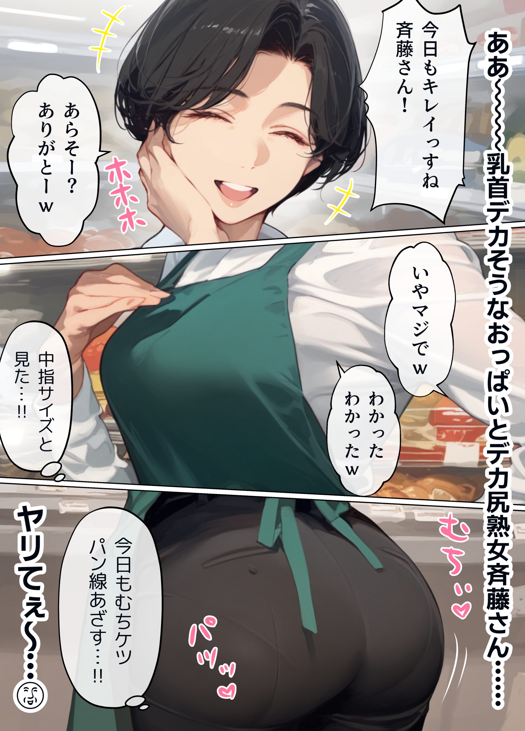 エロ漫画「バ先のパート主婦(41)を家に連れ込んだら10年ぶりの汗だく本気セックスで巨乳首ビン勃ち放尿アクメした話」無料体験版3